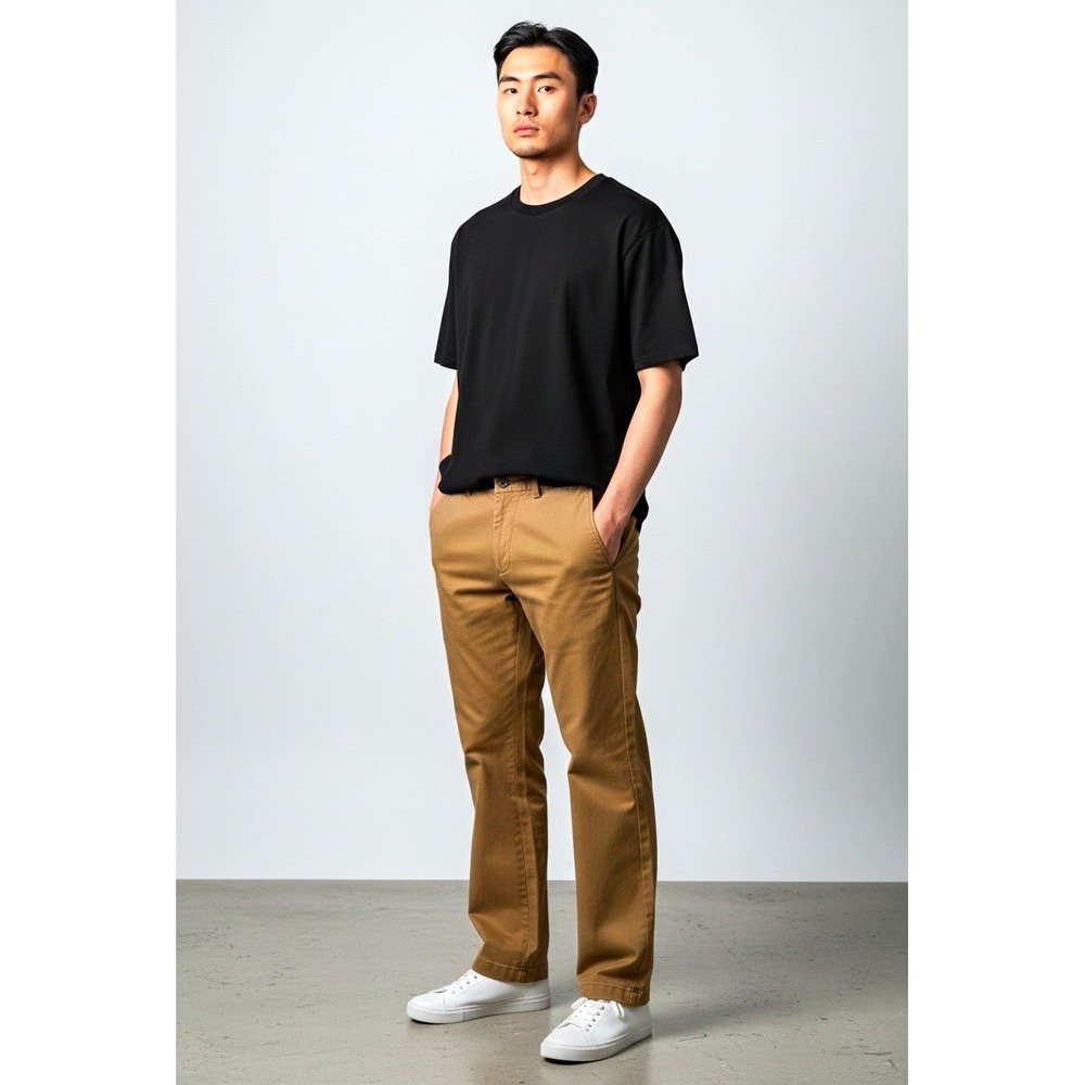 Old Navy Built-In Flex Mens Slim Stretch Chino Pants Beige Cotton Twill 32x30